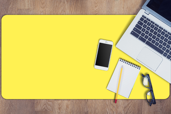 Large desk mat for children Lemon