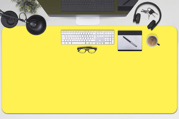Large desk mat for children Lemon