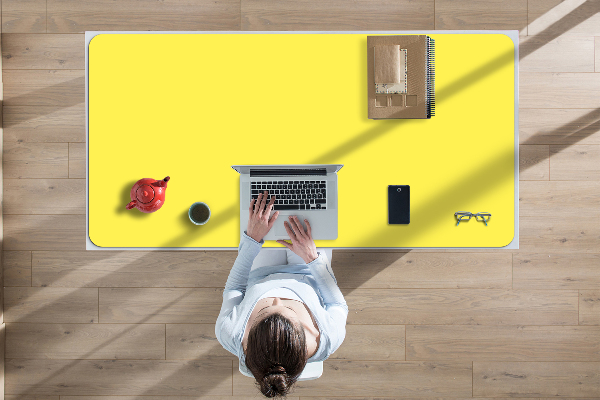 Large desk mat for children Lemon