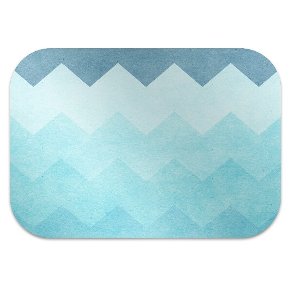 Office chair floor protector blue zigzags