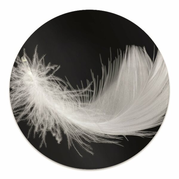 Desk chair mat white feather