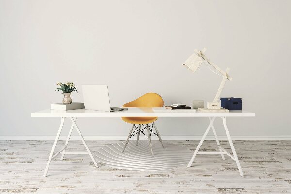 Office chair mat white gouging