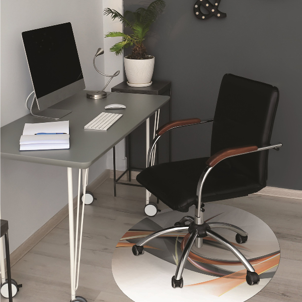 Office chair mat Abstract ribbon