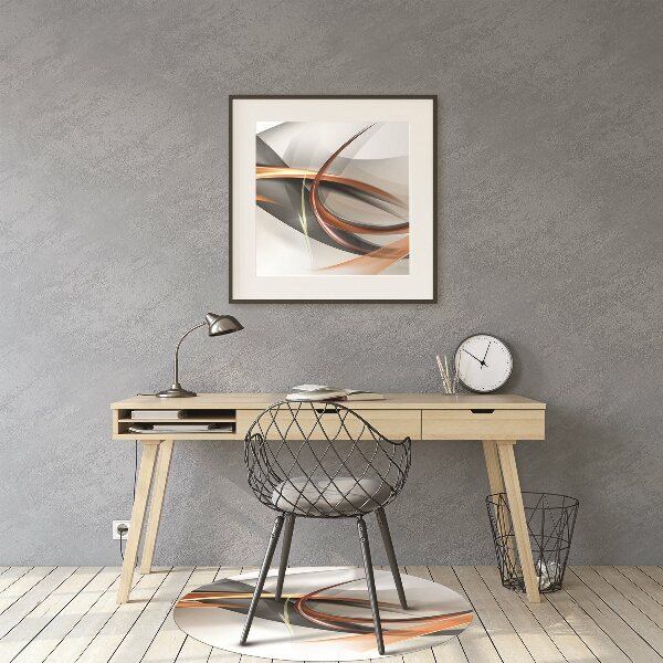 Office chair mat Abstract ribbon