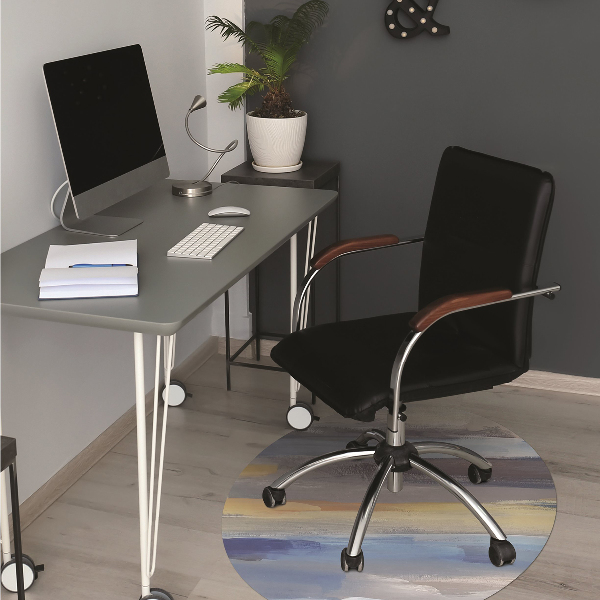 Office chair floor protector painted sky