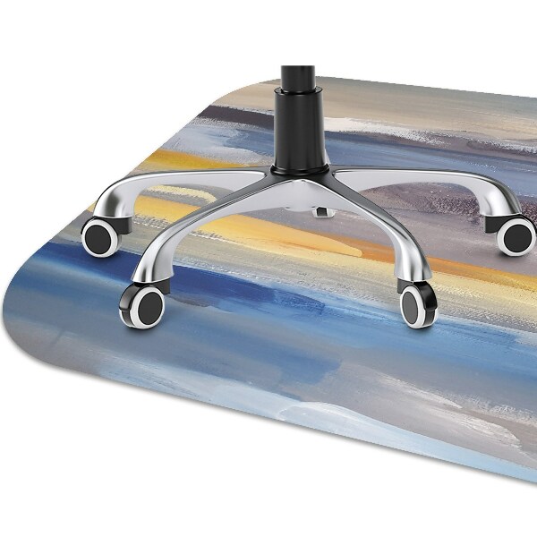 Office chair floor protector painted sky
