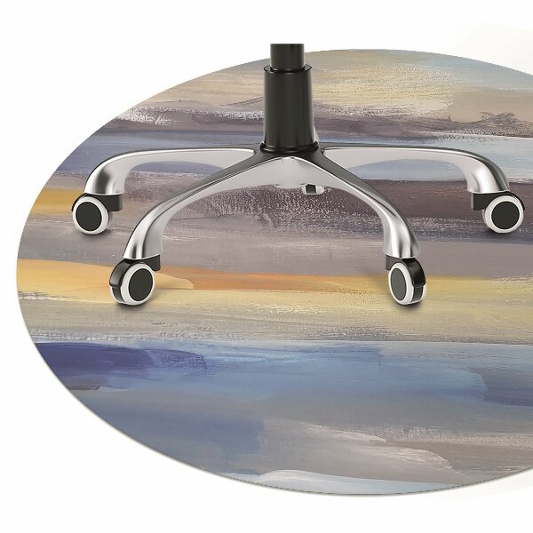 Office chair floor protector painted sky