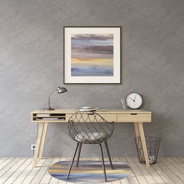Office chair floor protector painted sky