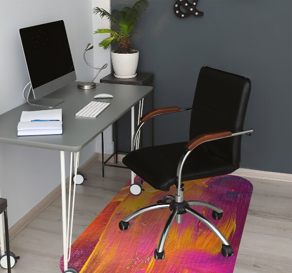 Chair mat floor panels protector The paint on canvas
