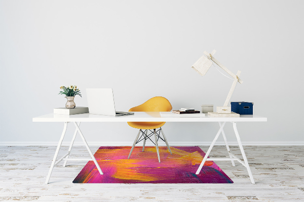 Chair mat floor panels protector The paint on canvas