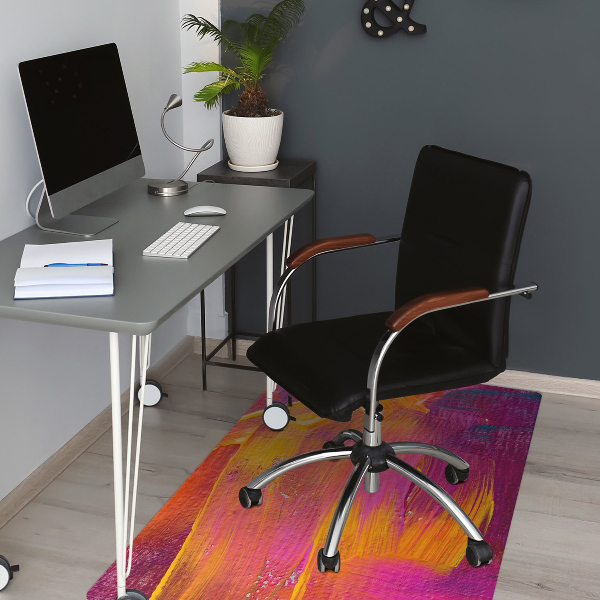 Chair mat floor panels protector The paint on canvas