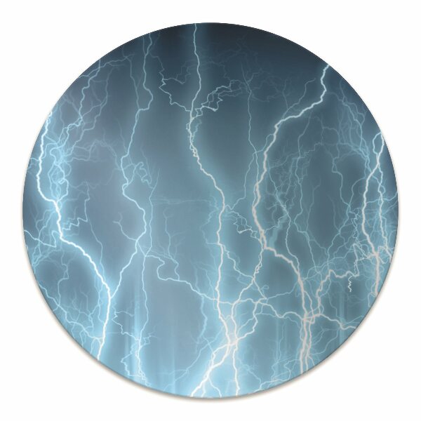 Office chair floor protector blue lightning