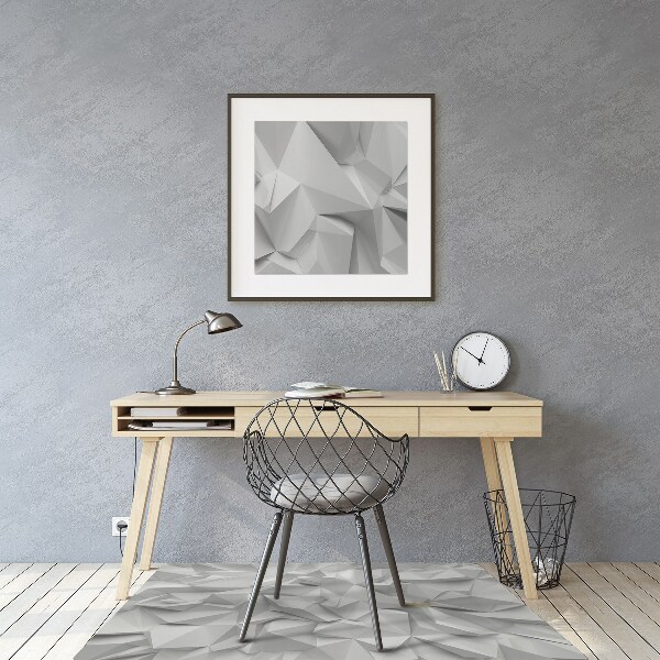 Chair mat floor panels protector Abstraction White