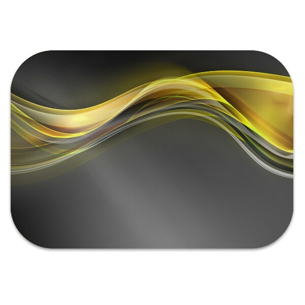 Chair mat floor panels protector Abstraction yellow