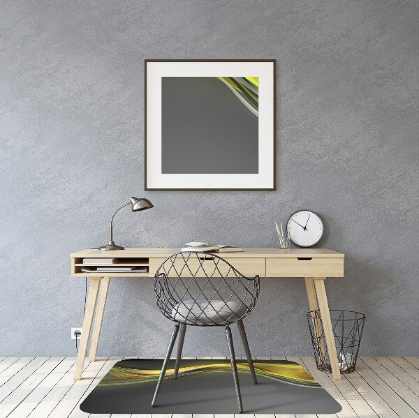 Chair mat floor panels protector Abstraction yellow