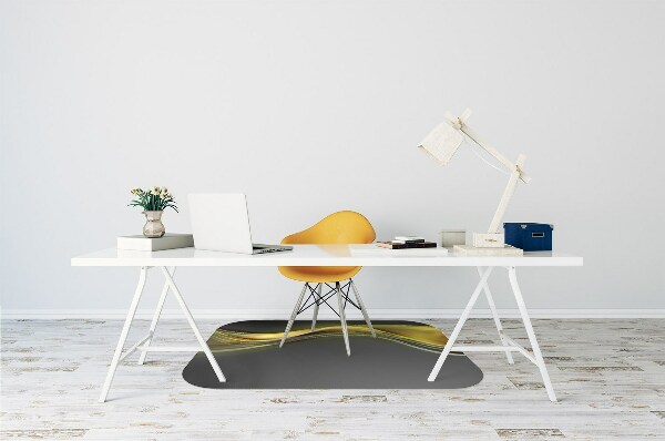 Chair mat floor panels protector Abstraction yellow