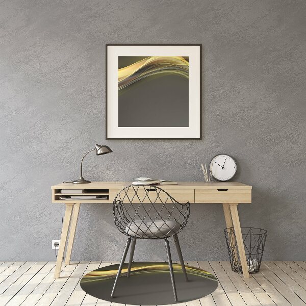 Chair mat floor panels protector Abstraction yellow