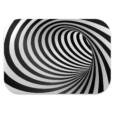 Chair mat floor panels protector Black and white whirl