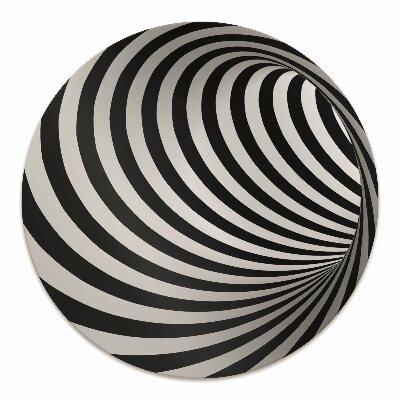 Chair mat floor panels protector Black and white whirl