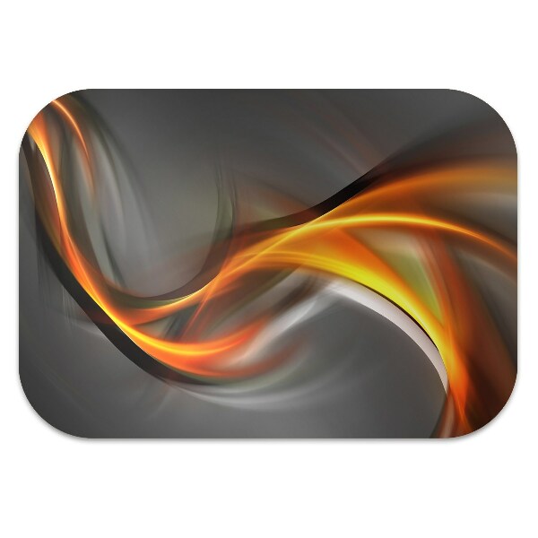 Desk chair floor protector Abstraction orange