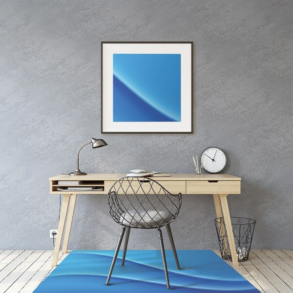 Computer chair mat Abstraction blue