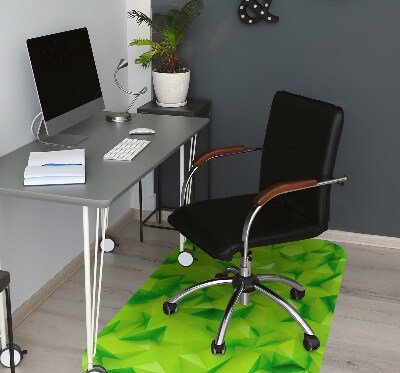 Office chair mat Abstraction green