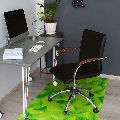 Office chair mat Abstraction green