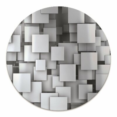 Computer chair mat gray blocks