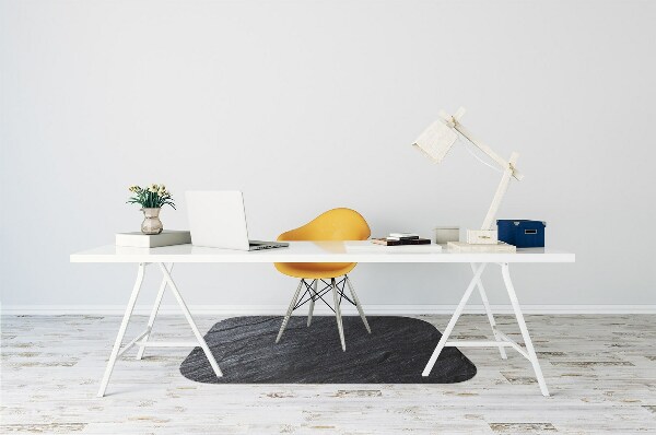 Desk chair mat black marble