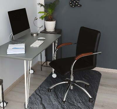 Desk chair mat black marble