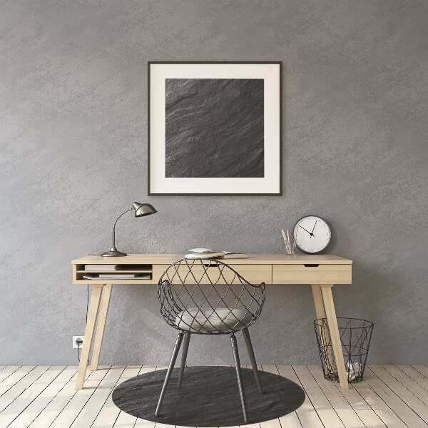 Desk chair mat black marble