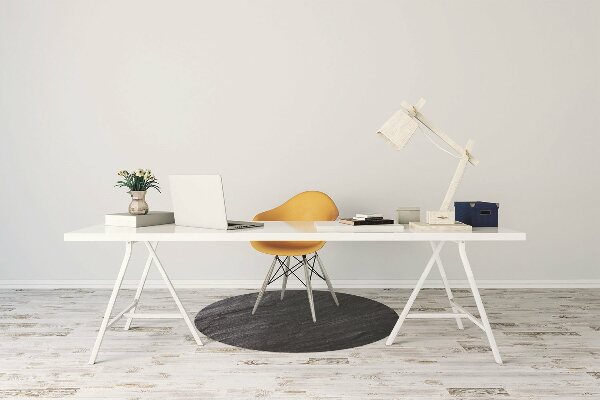 Desk chair mat black marble