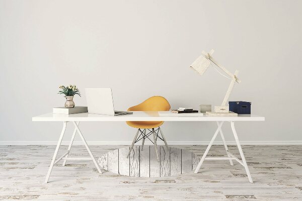 Desk chair mat boards white