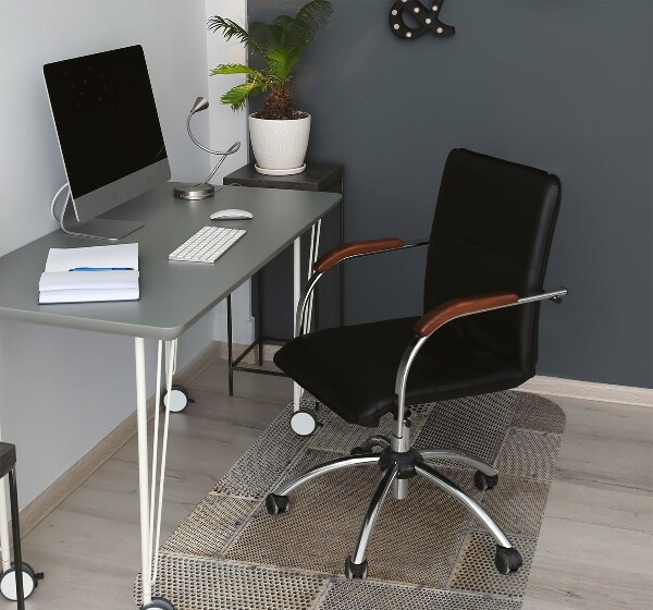 Chair mat floor panels protector The metal floor
