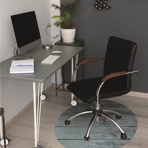 Chair mat floor panels protector blue boards