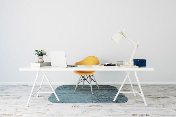 Chair mat floor panels protector blue boards