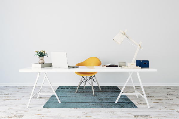Chair mat floor panels protector blue boards