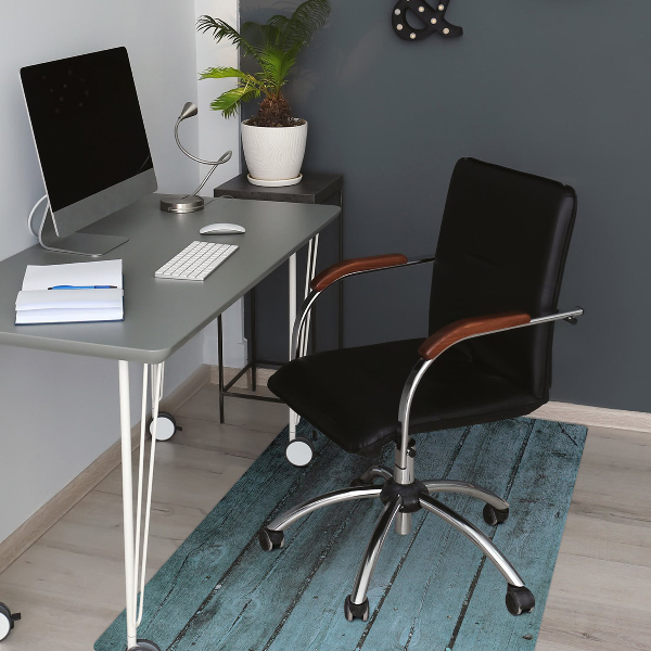 Chair mat floor panels protector blue boards