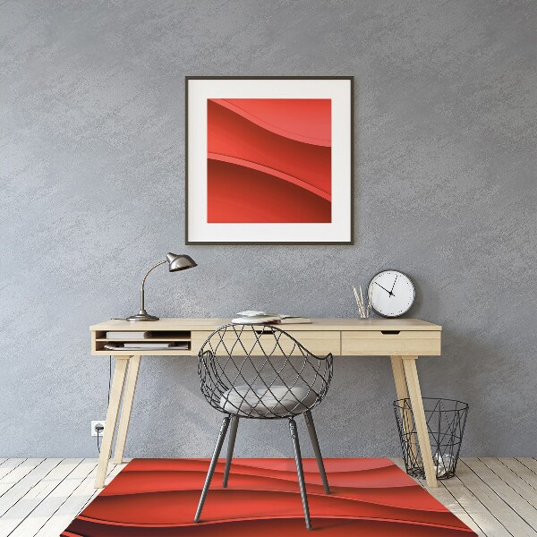Chair mat Abstraction red
