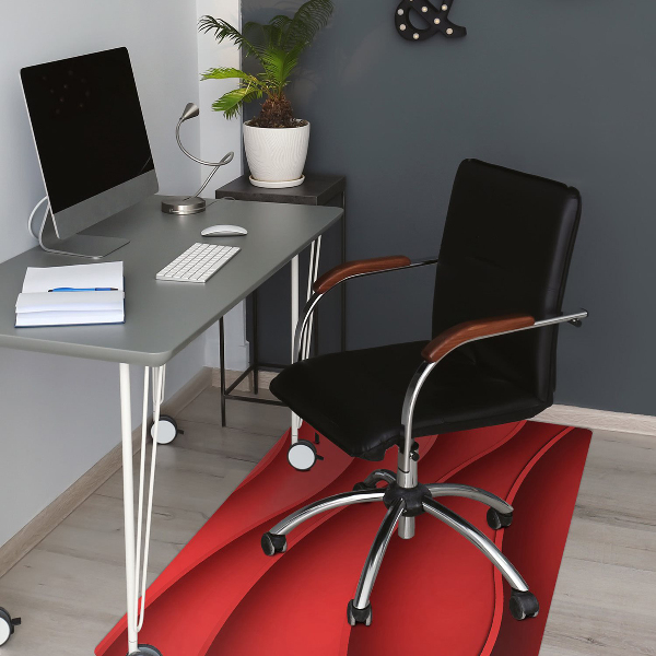 Chair mat Abstraction red