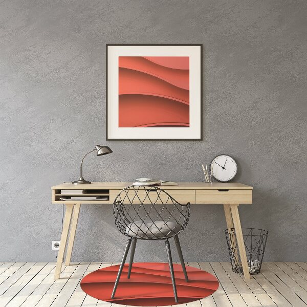 Chair mat Abstraction red