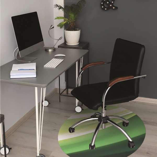 Office chair floor protector Abstraction green