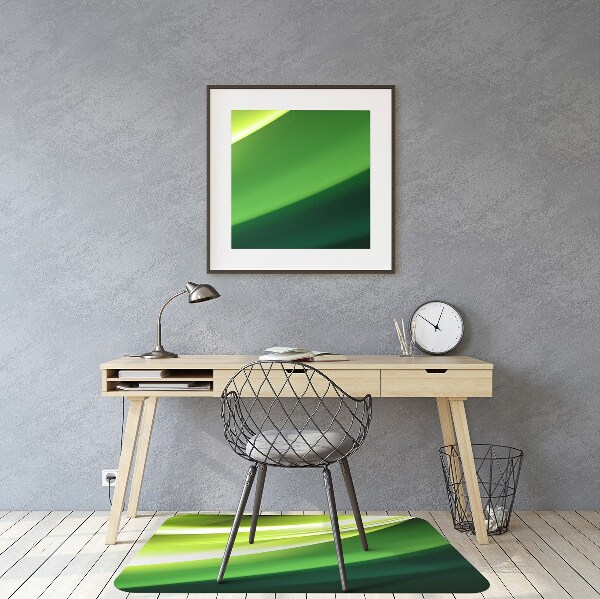 Office chair floor protector Abstraction green