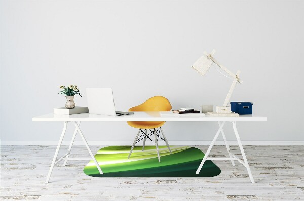 Office chair floor protector Abstraction green