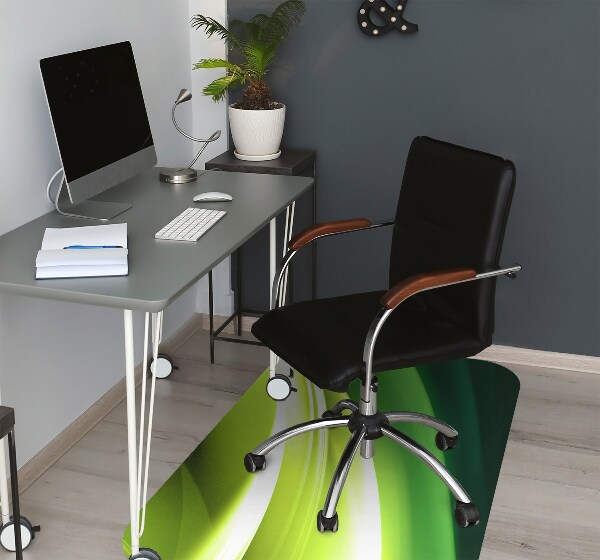 Office chair floor protector Abstraction green