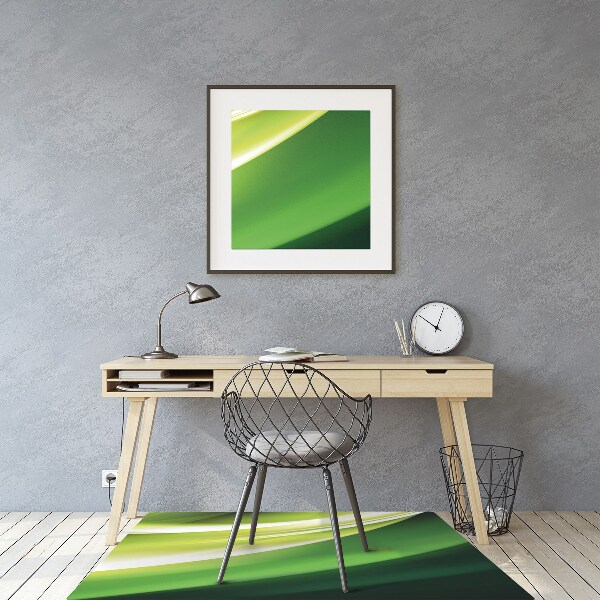 Office chair floor protector Abstraction green