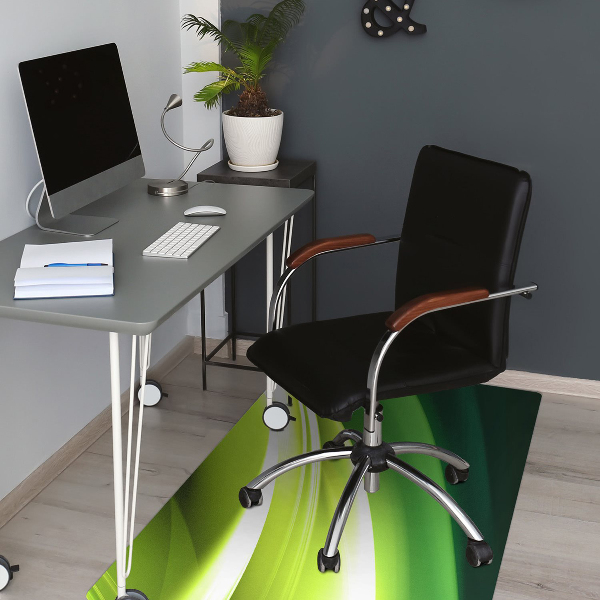 Office chair floor protector Abstraction green