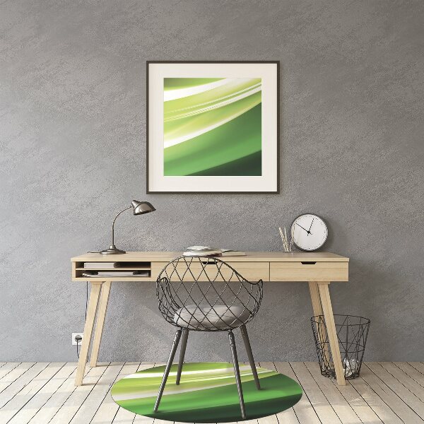 Office chair floor protector Abstraction green