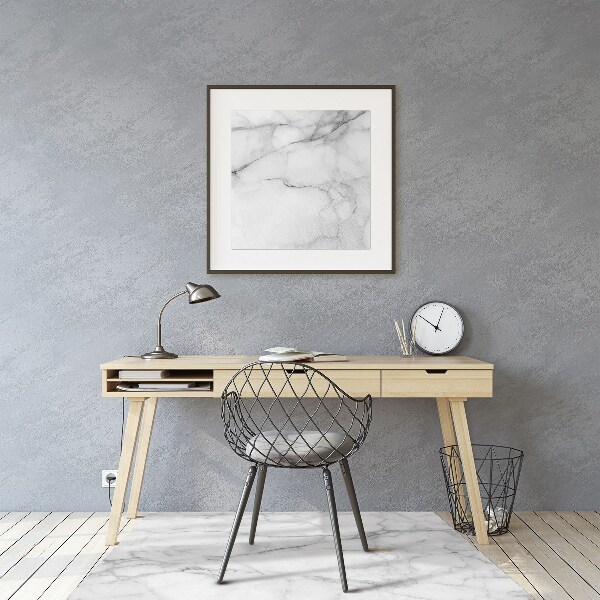 Computer chair mat Marble gray
