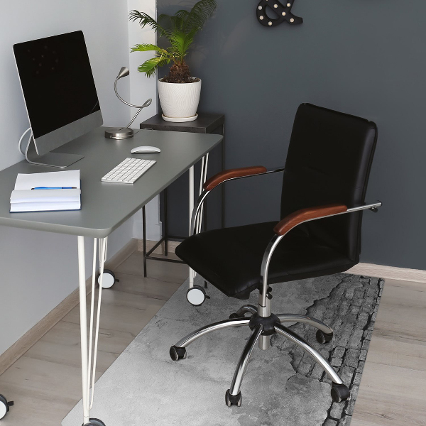 Office chair floor protector old stone wall